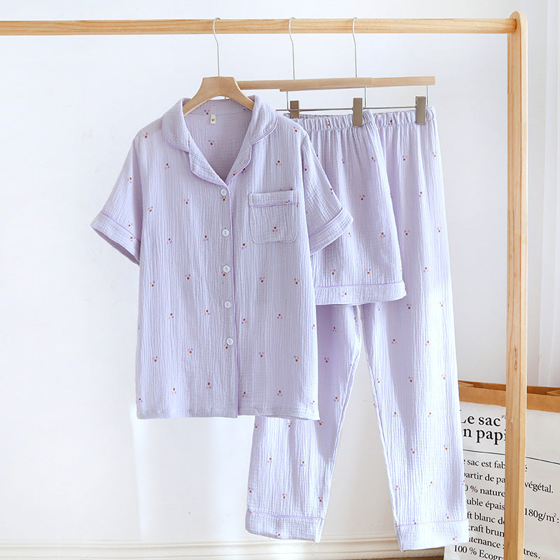 Three-piece lightweight pajama set