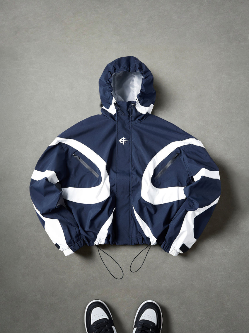 Mens Hooded Sporty Zipper Jacket