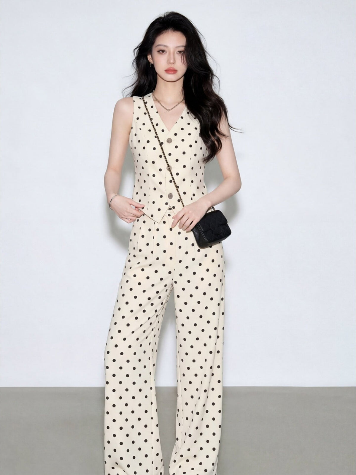 Polka dot vest and pants