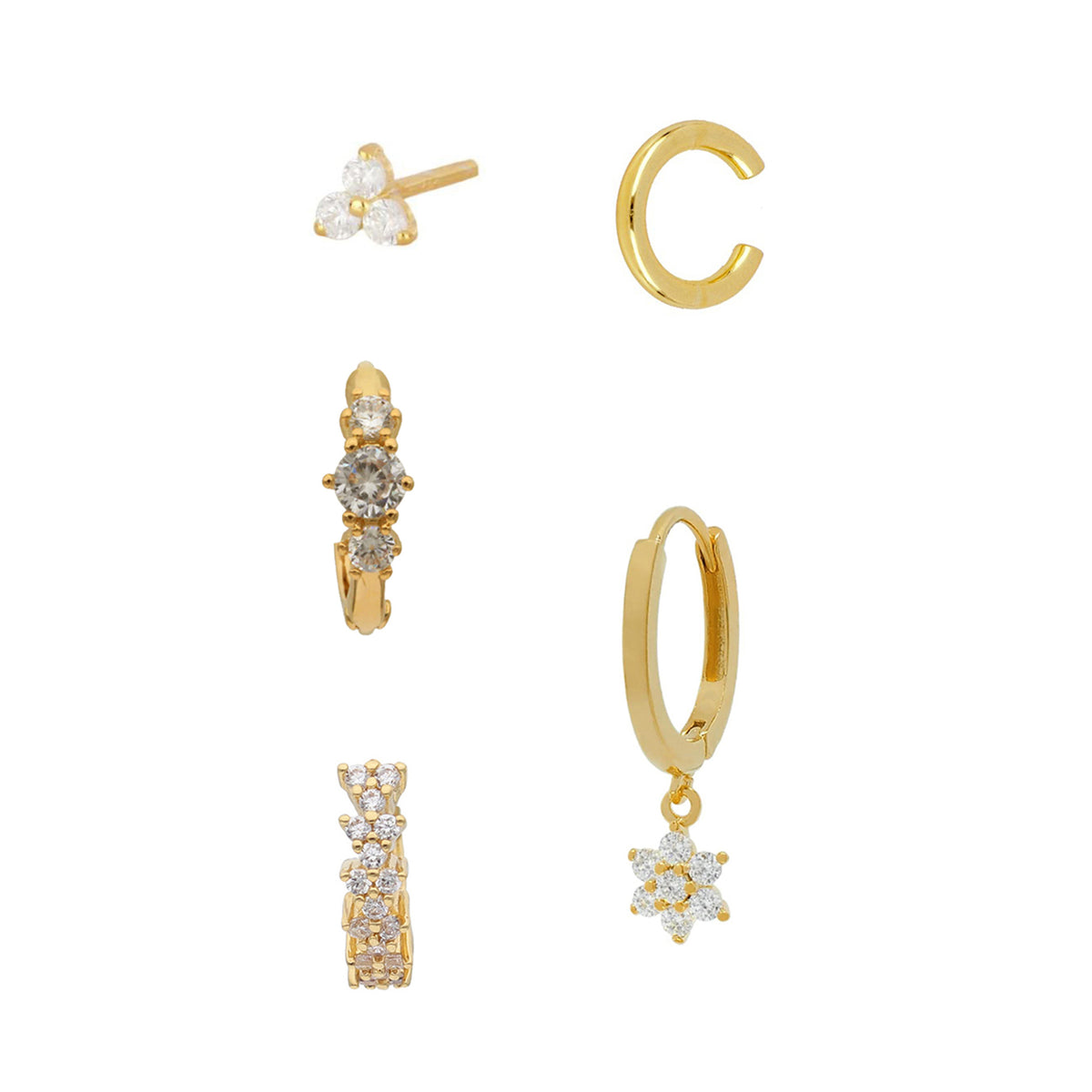 Radiance Geo Zircon Earrings