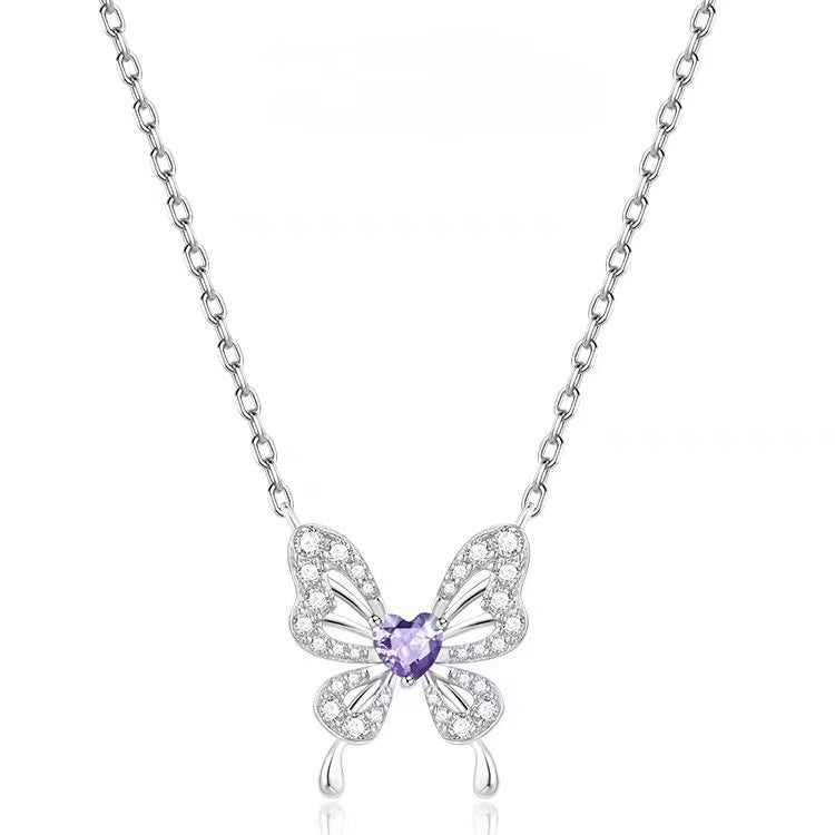 White Copper Butterfly Dream Necklace