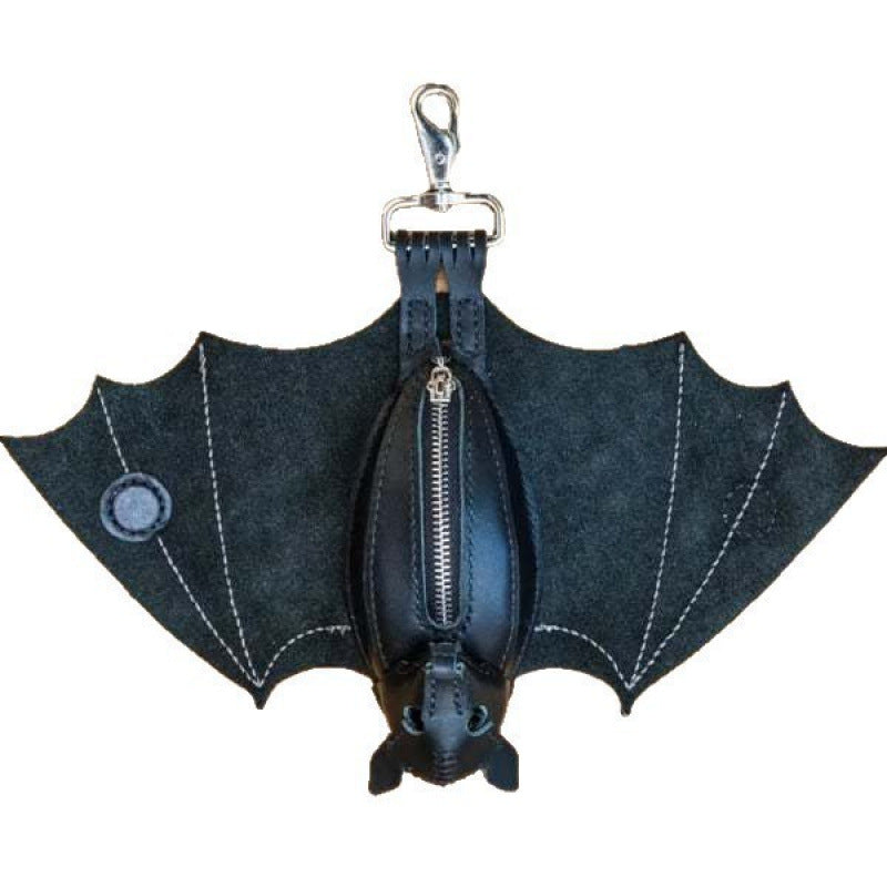 Leather Bat Coin Purse