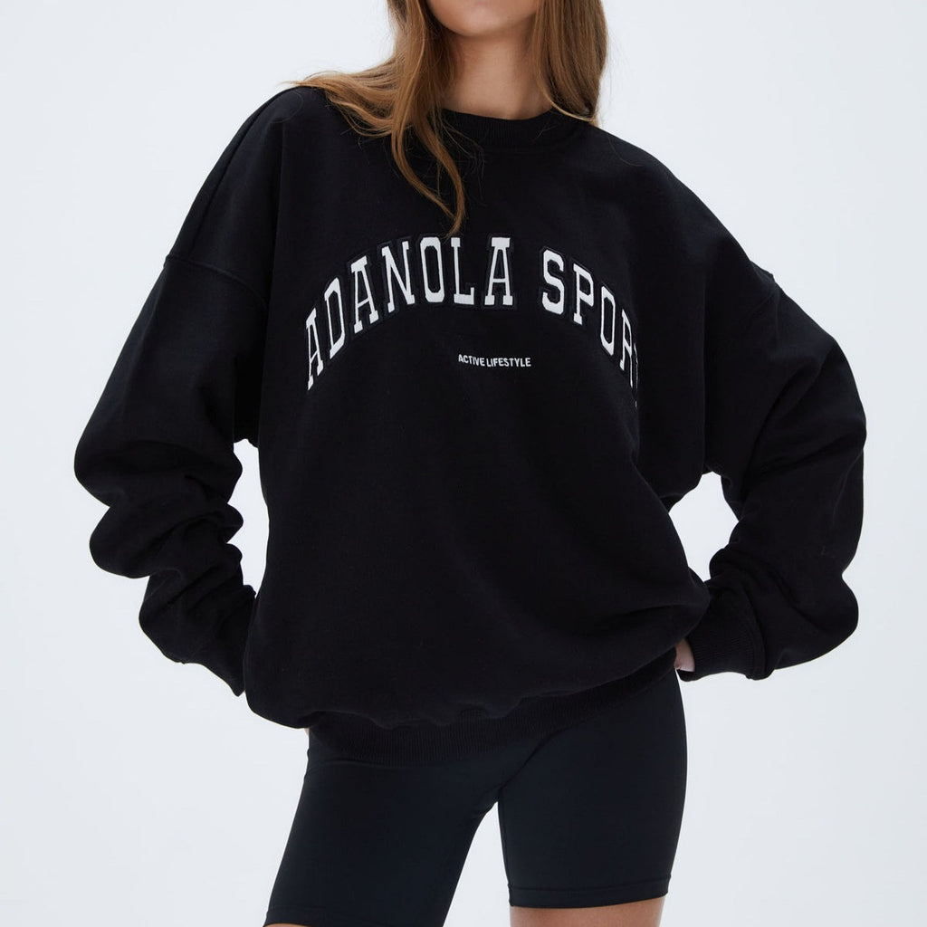 Women's Letter Embroidered Casual Sweatshirt