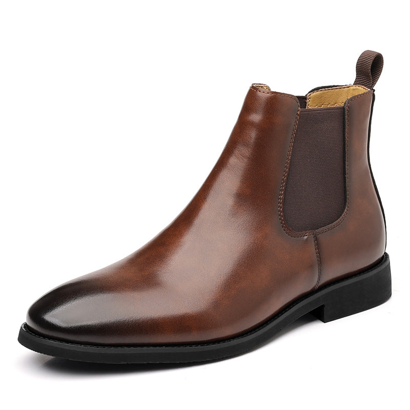 Mens Classic Chelsea Boots Winter Leather Ankle Boots
