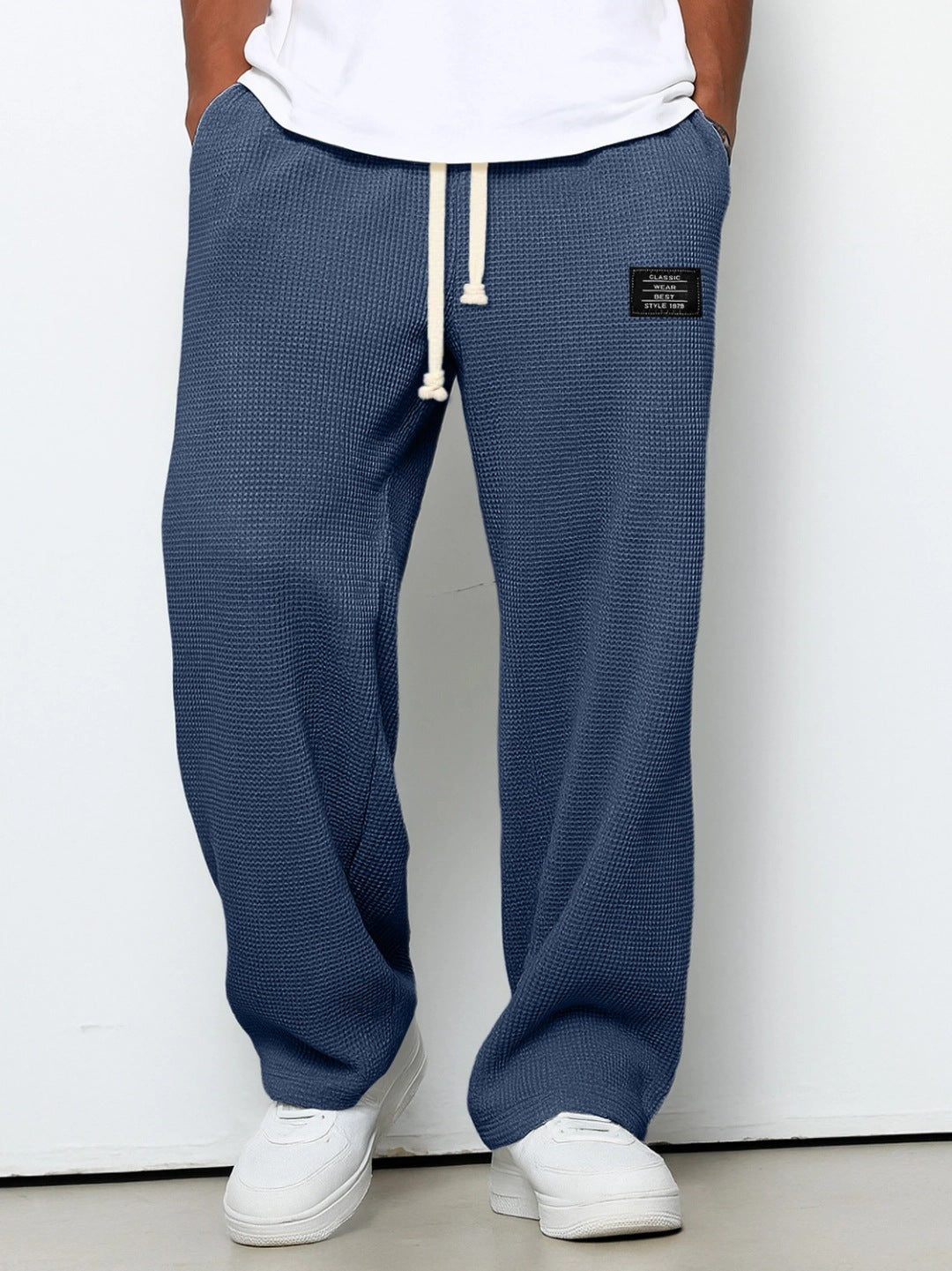 Waffle Pattern Men's Quick-Dry Straight Leg Pants