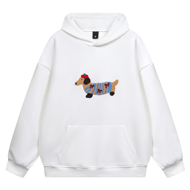 Dachshund Graphic Hooded Sweatshirt in Luxury Soft Fleece