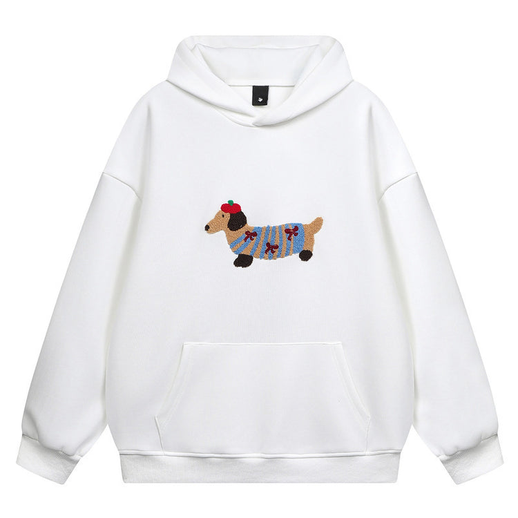 Dachshund Graphic Hooded Sweatshirt in Luxury Soft Fleece