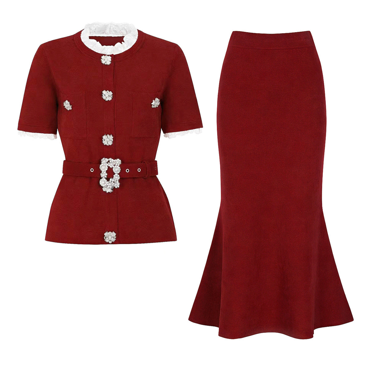 Women's blazer + midi skirt set
