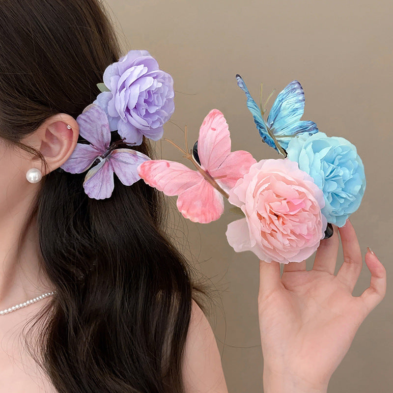Butterfly Flower hairpin