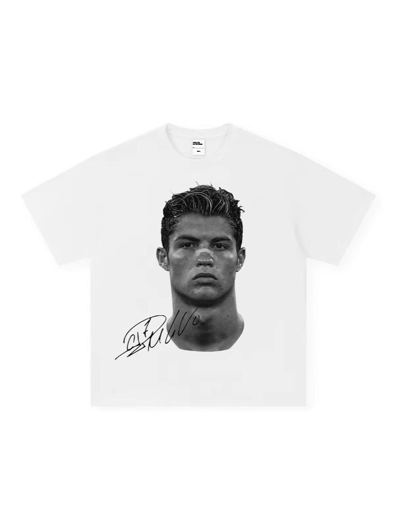 Cristiano Ronaldo Neymar Print Men's T-Shirt - Lightweight Polyester