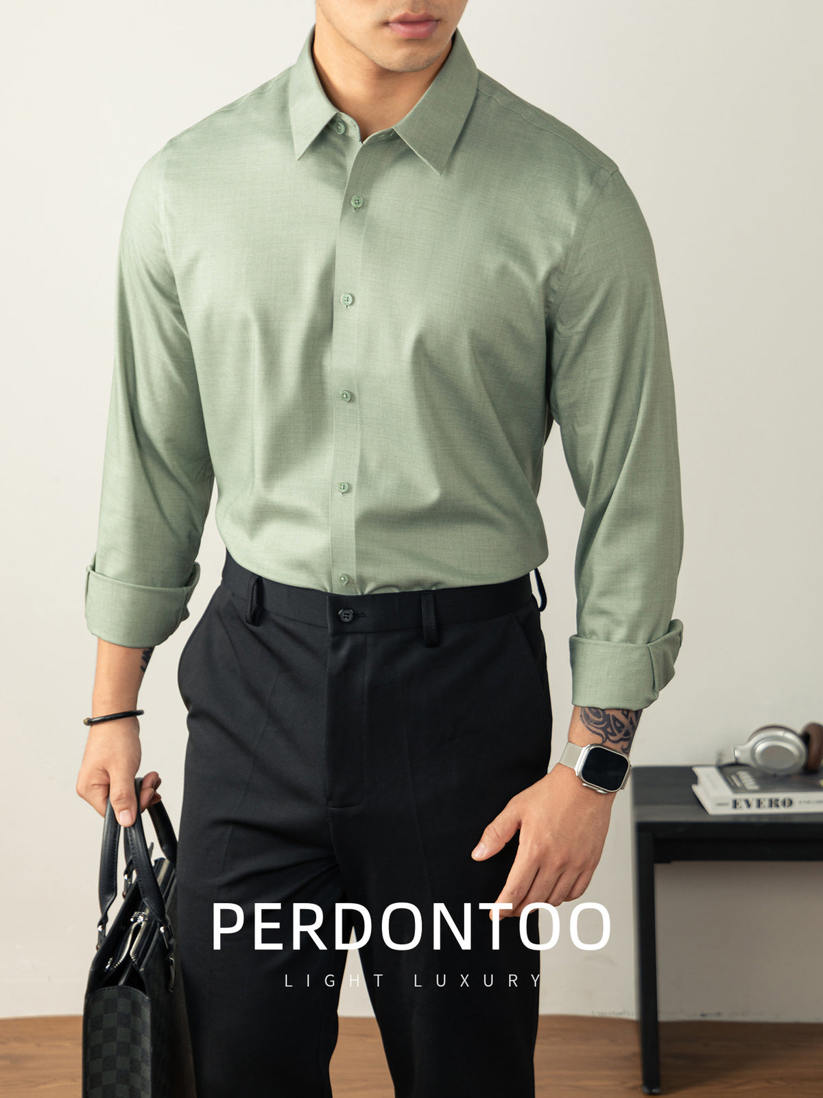 Business Long-Sleeved Plain-Colored Shirt - Premium Modal Blend