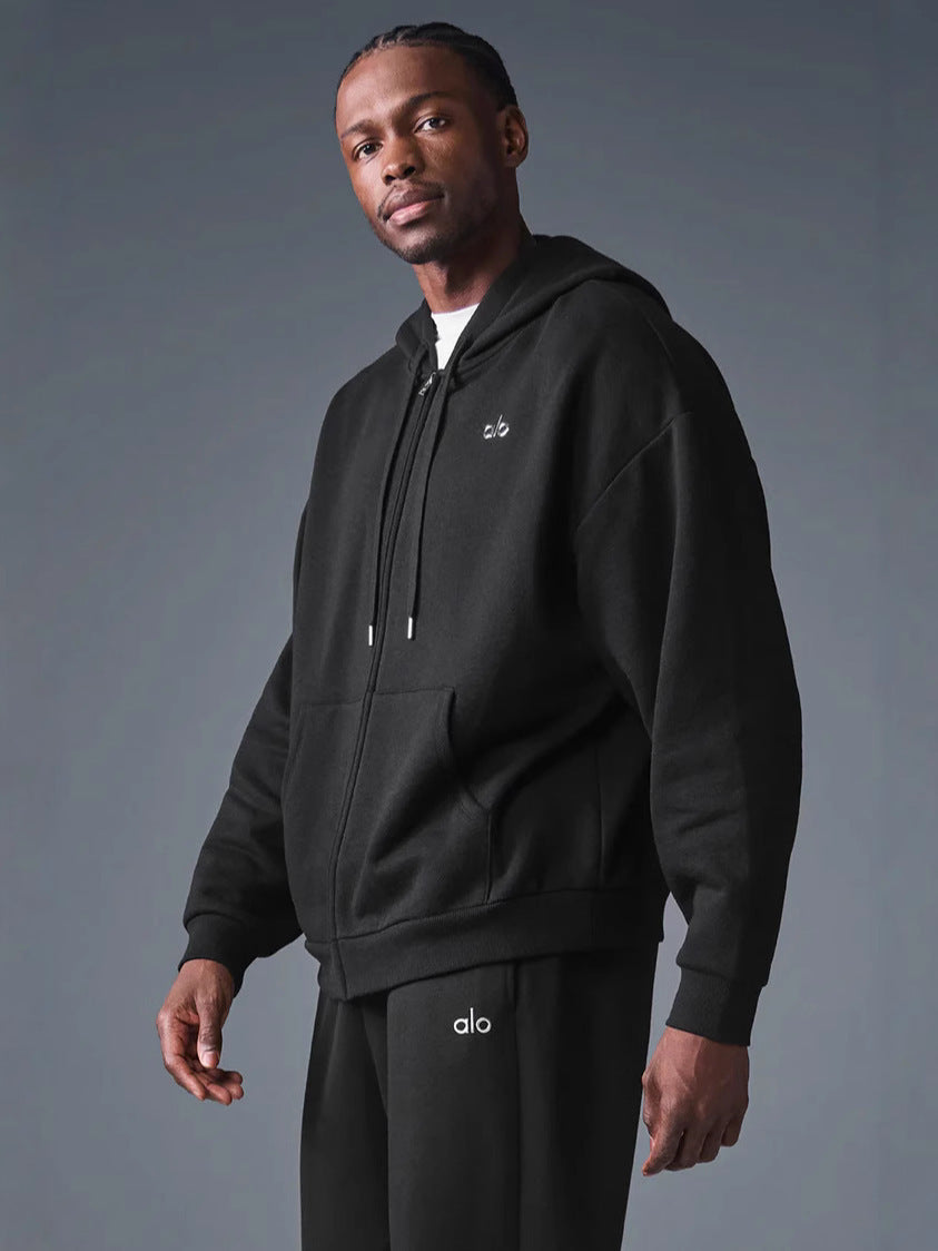 Heavyweight Letter Fleece Hooded Sweatshirt