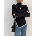 Womens Half Turtleneck Knitted Sweater