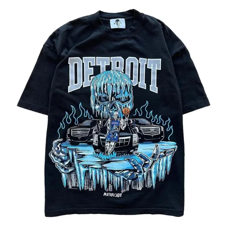 Cotton Loose Fit Cartoon T-Shirt - 100% Cotton, Moisture Wicking