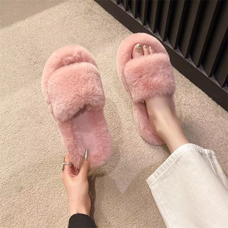CozyNest Furry Home Slippers