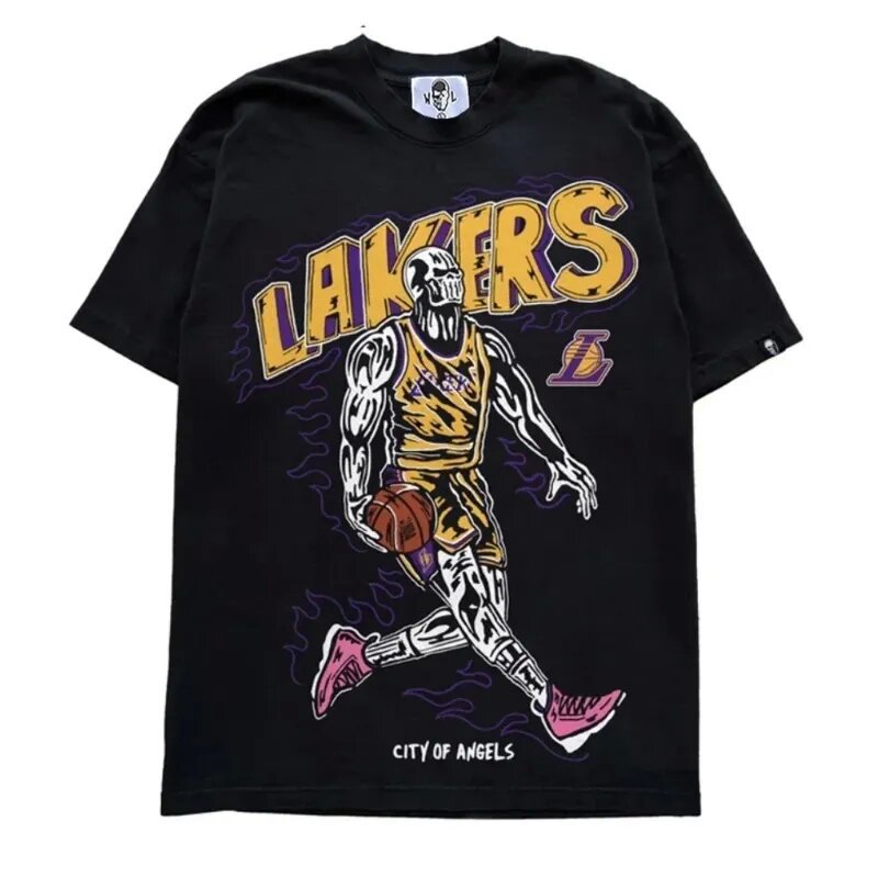 Cotton Loose Fit Cartoon T-Shirt - 100% Cotton, Moisture Wicking
