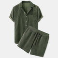 Men's Short Sleeve Shorts Casual Set