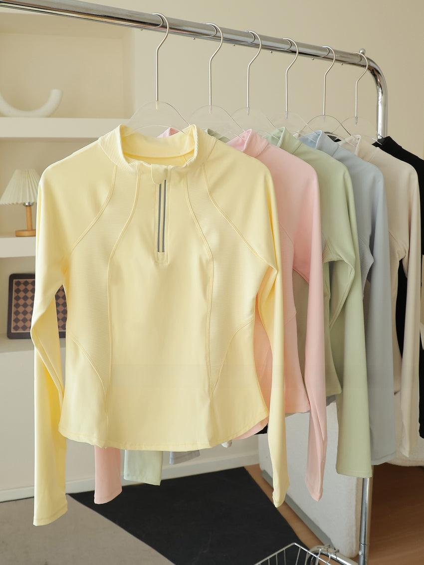 Long Sleeve Womens Yoga Top Quick Dry Fitness Wear