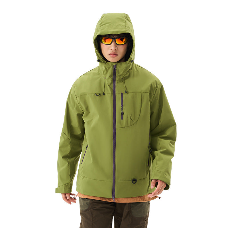 Windproof Waterproof Outdoor Jacket with Removable Fleece Liner