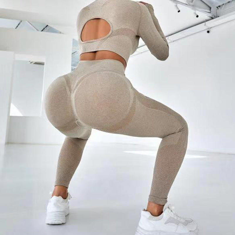 Two-piece Peach fitness set