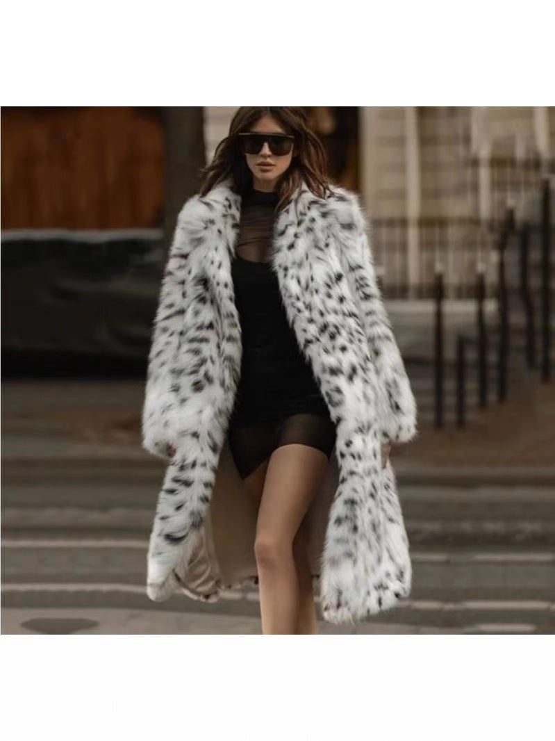 Women's Plus Size Fur Coat
