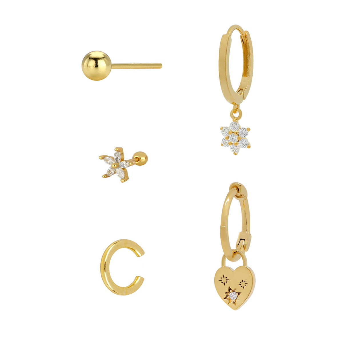 Radiance Geo Zircon Earrings