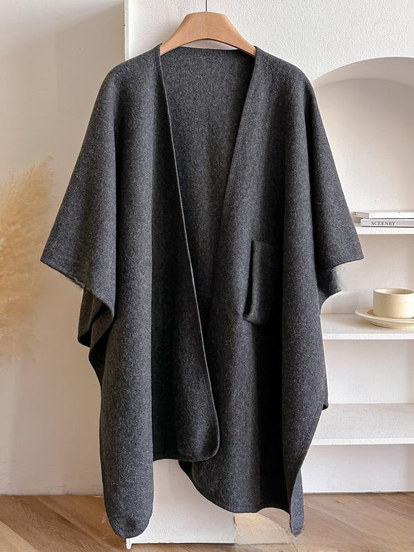 Women's Cross Front Woolen Cloak