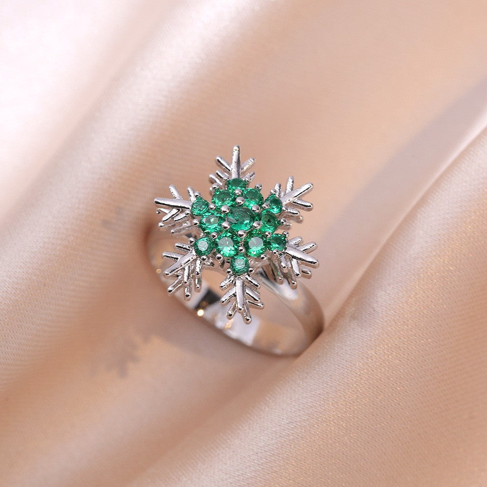 Adjustable Spinning Zircon Copper Ring