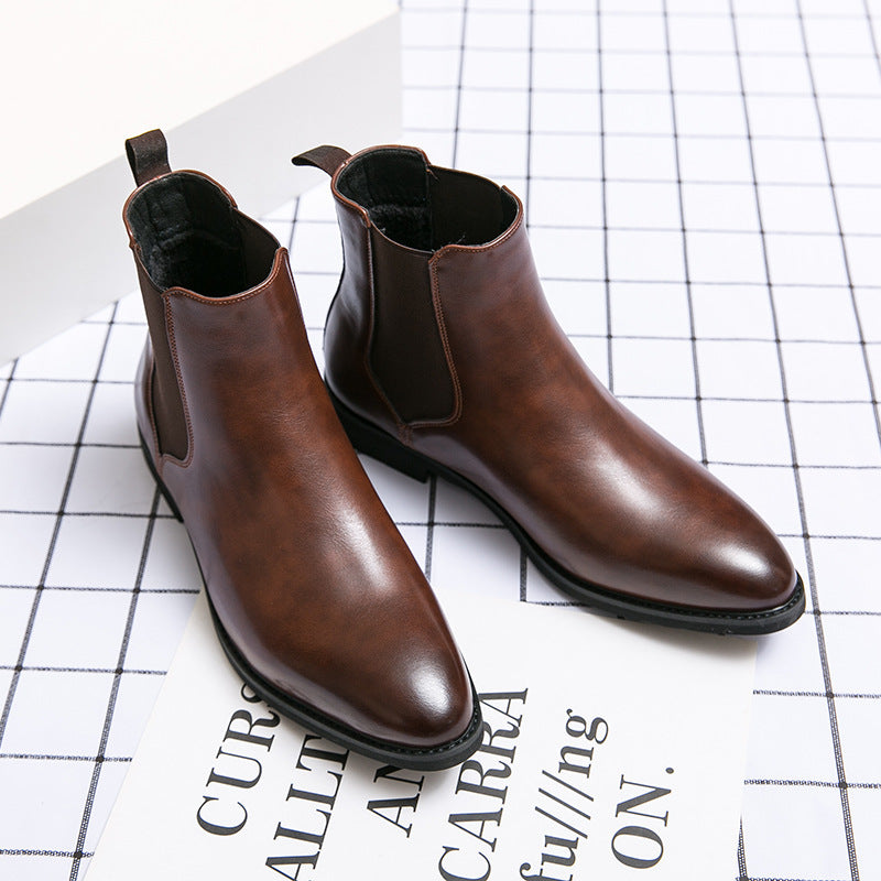Mens Fleece Lined Chelsea Boots