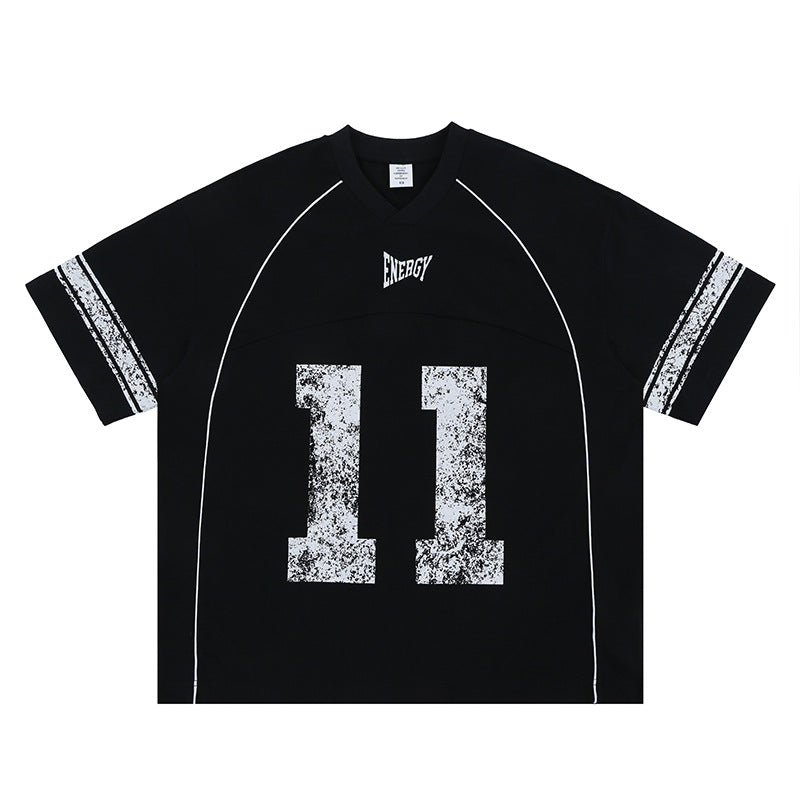 Men's Printed Cotton T-Shirt in Black with Geometric Snowflake Design