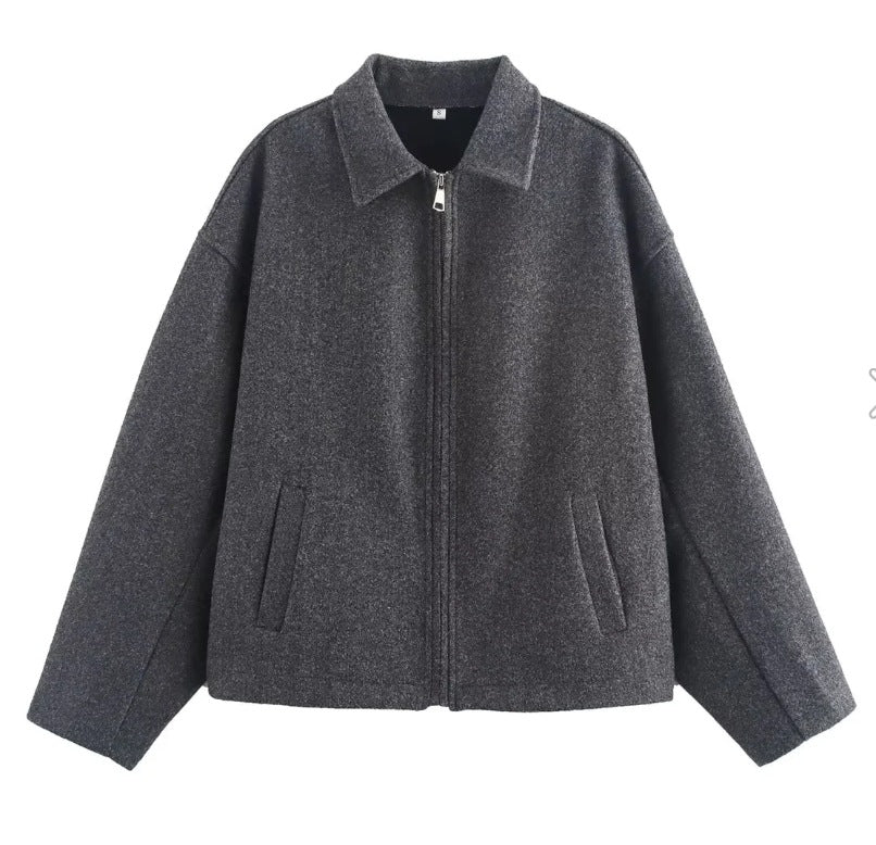 Retro Women's Long Sleeve Loose Fit Jacket