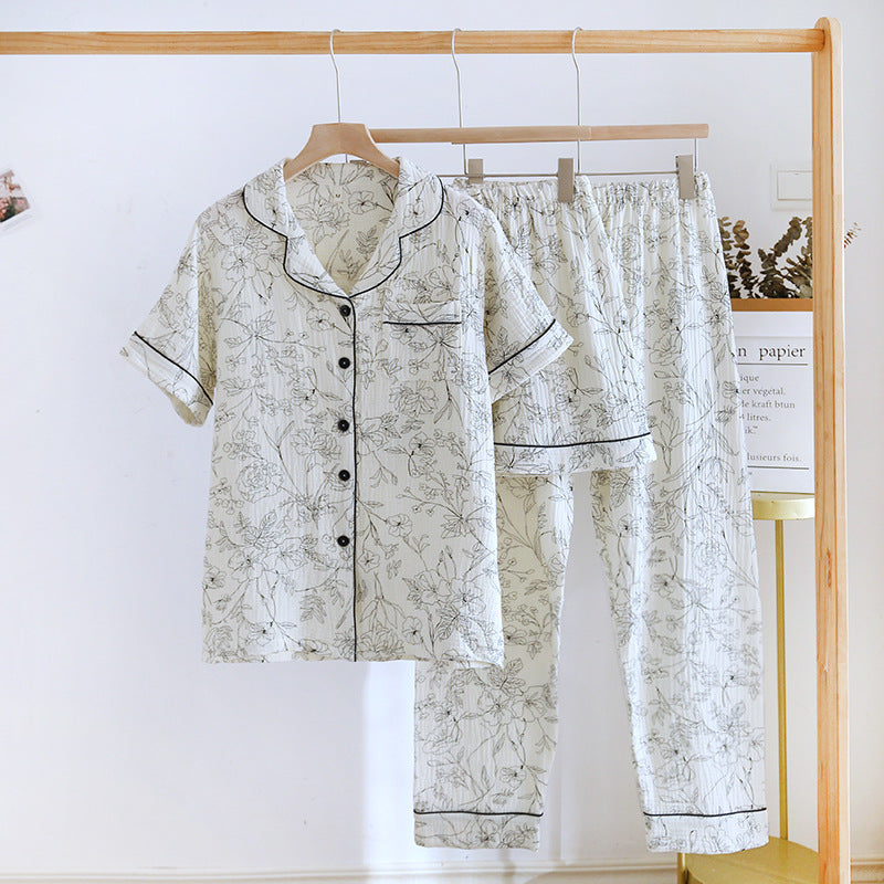 Three-piece lightweight pajama set