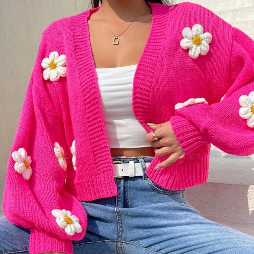 Petal Veil Knit Cardigan