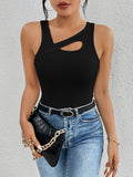 Slimming hollowed-out sleeveless vest