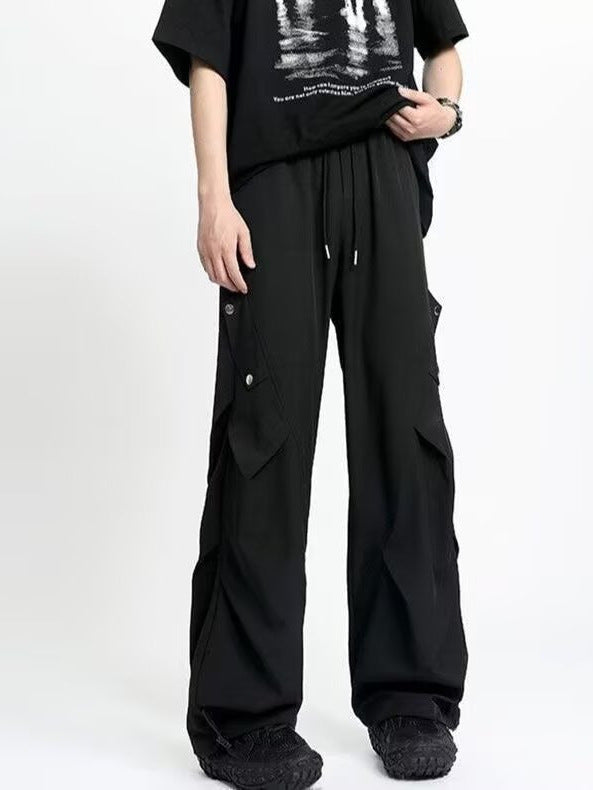 Mens Quick-Dry Casual Cargo Pants with Utility Pockets