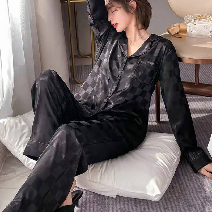 Jacquard Plaid Pajama Set