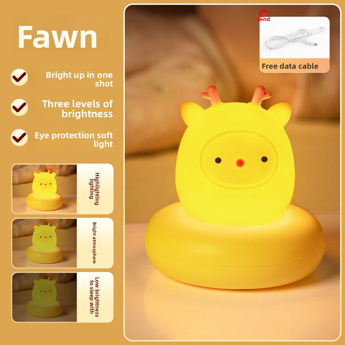 LED Nightlight Sleep Lamp Bedroom Bedside Lamp