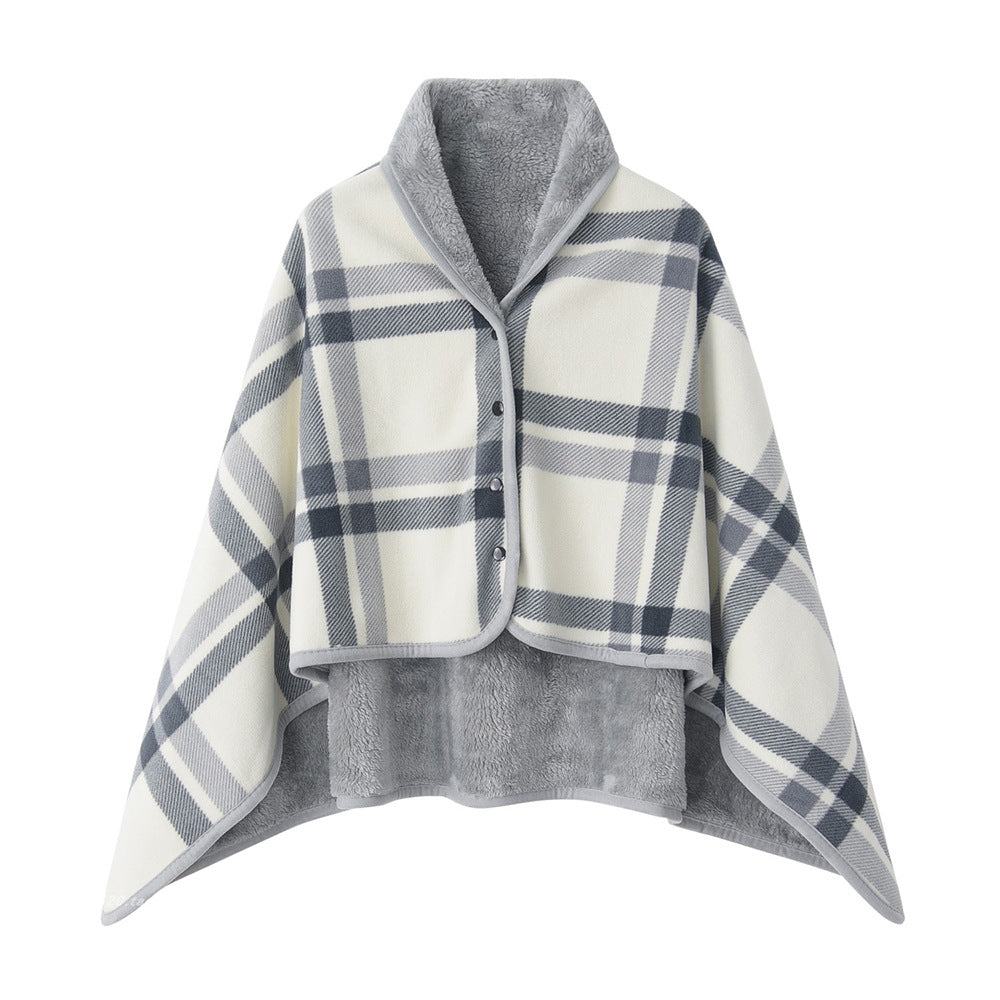 Soft Polyester Dual-Purpose Shawl Blanket