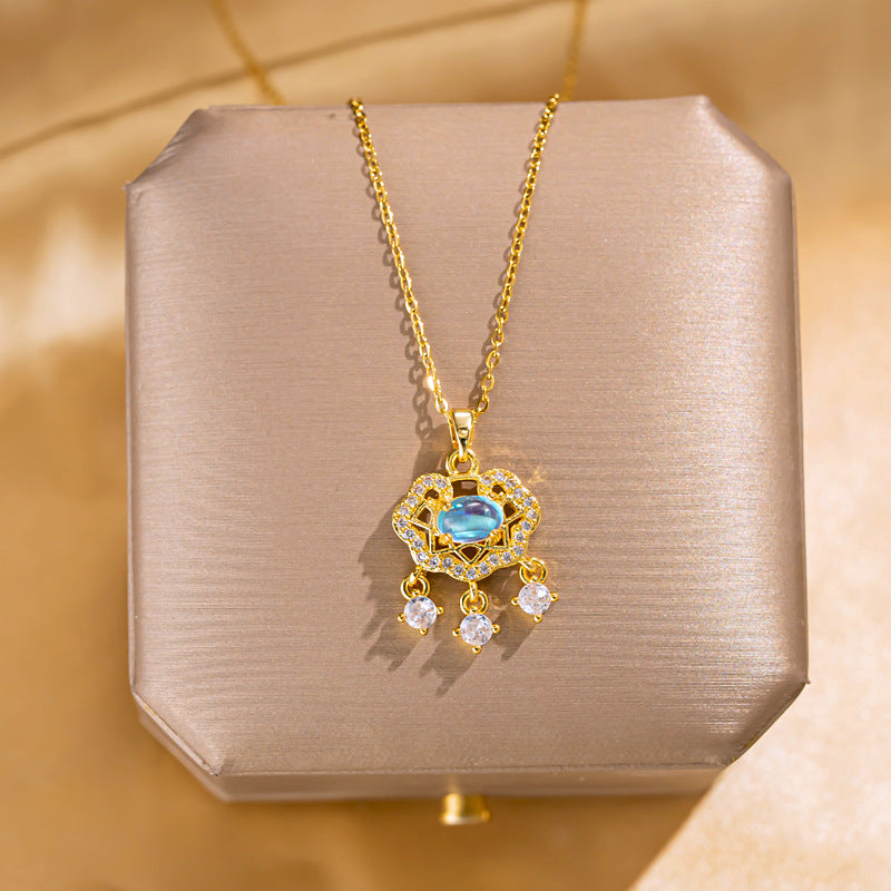 Butterfly Pendant Titanium Steel Necklace