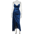 Elegant Satin Slit Dress