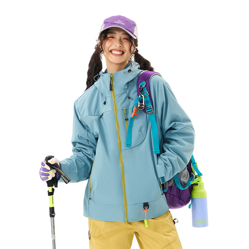 Windproof Waterproof Outdoor Jacket with Removable Fleece Liner