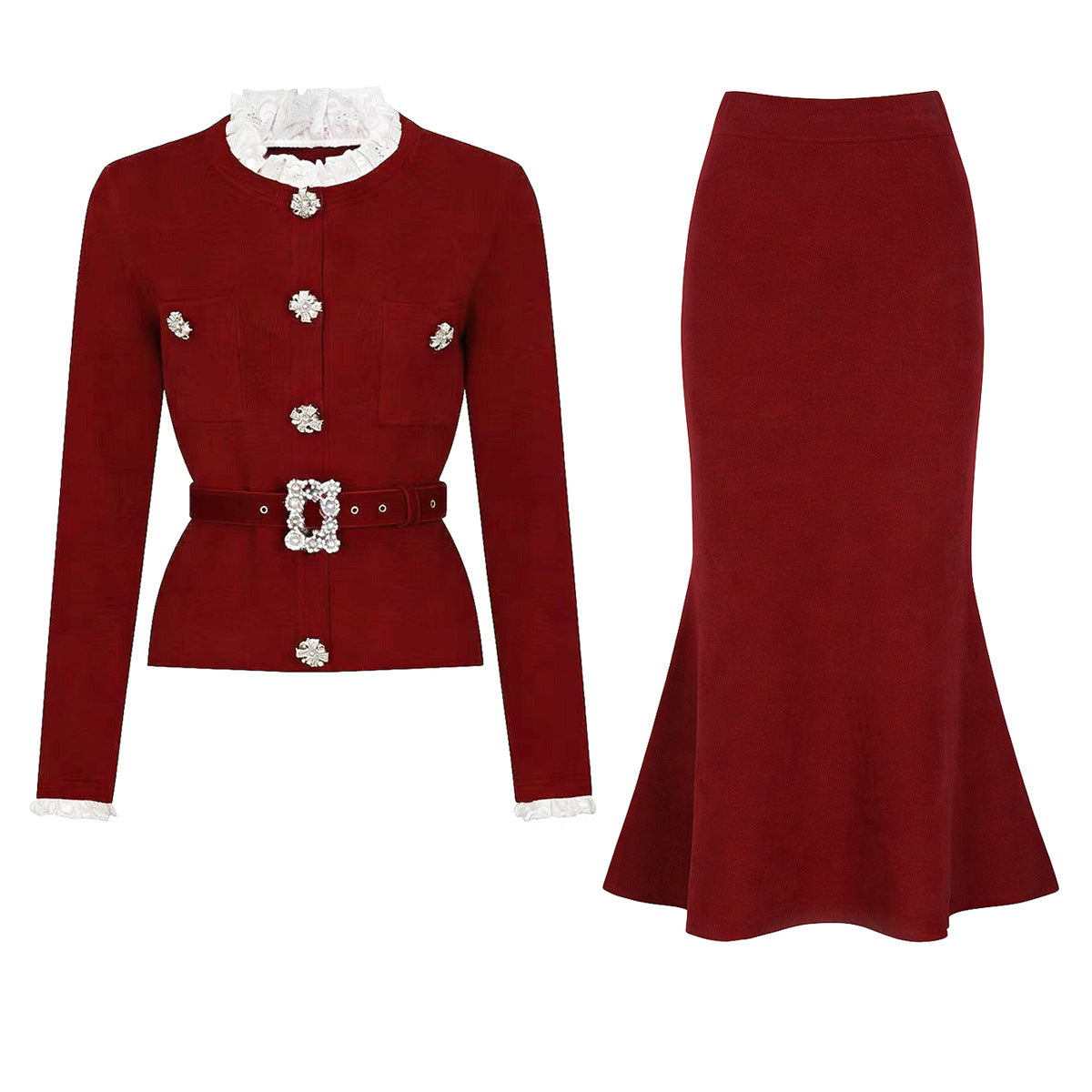 Women's blazer + midi skirt set