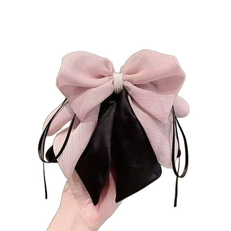 Elegant Bow Crystal Hair Claw Clip