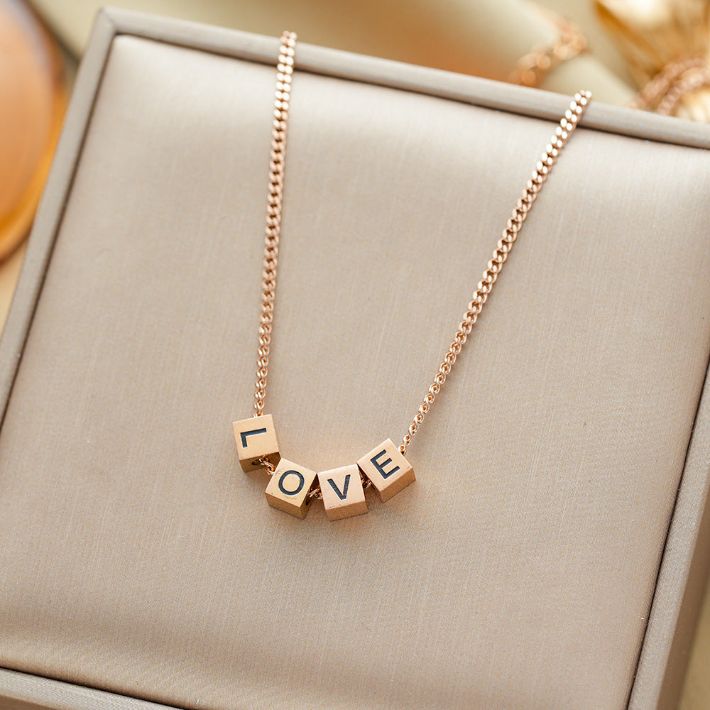 All-titanium steel necklace