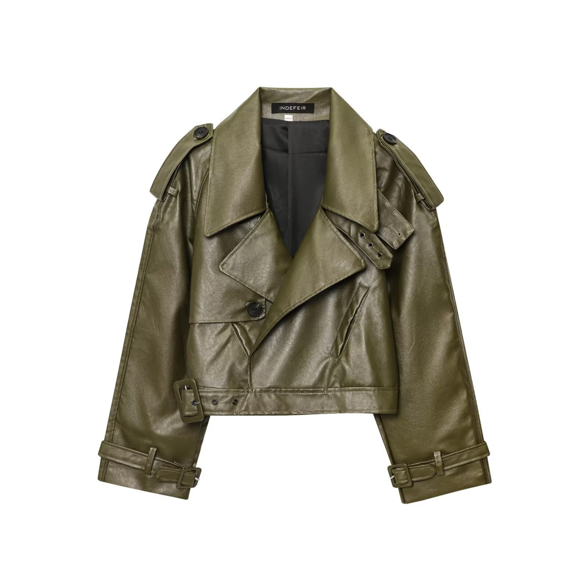 Short PU Leather Jacket Street Style