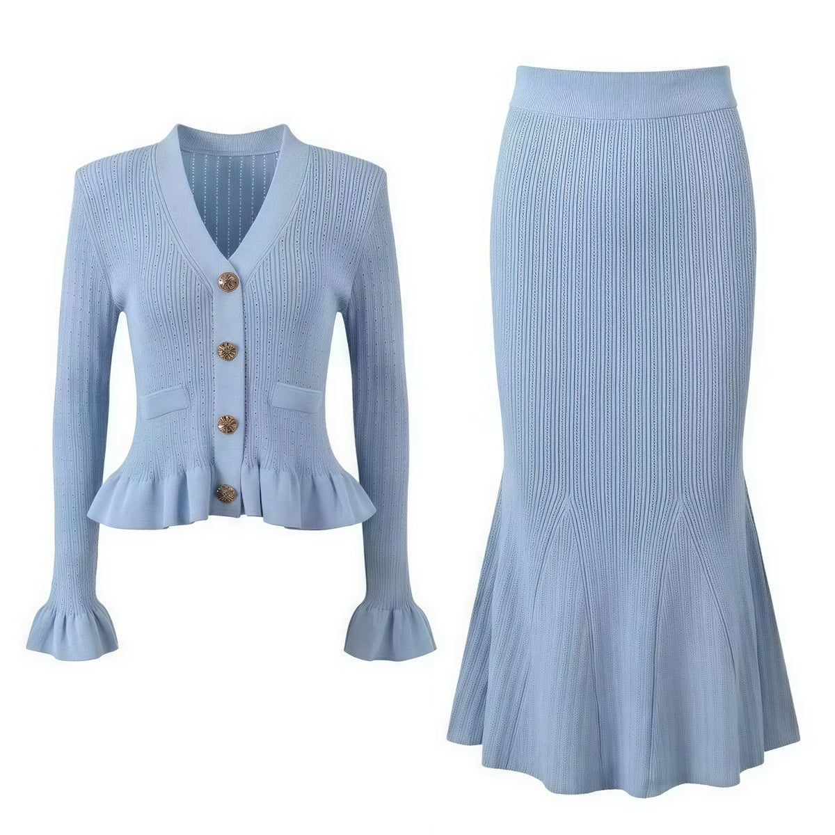 Louvre Fishtail Cardigan Set