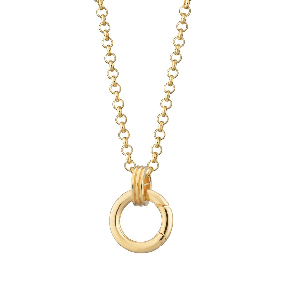 Animal Themed Stainless Steel Gold Plated Pendant Necklace