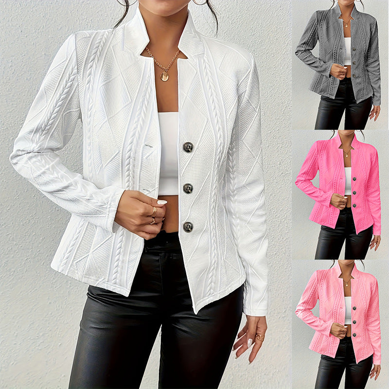 Winter and autumn button-patterned small suit jacket