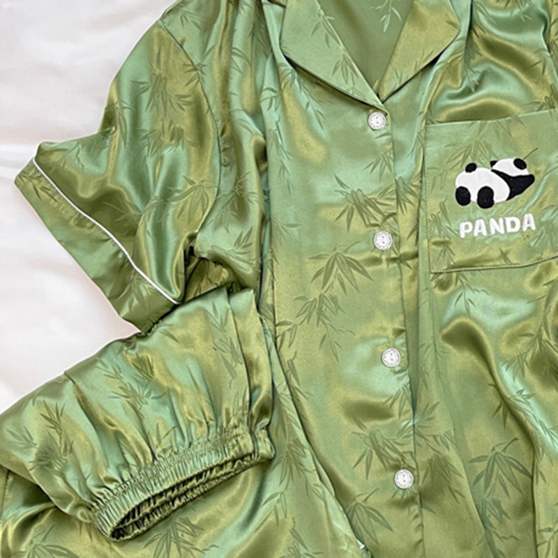 Luxury High-End Panda Ice Silk Pajamas