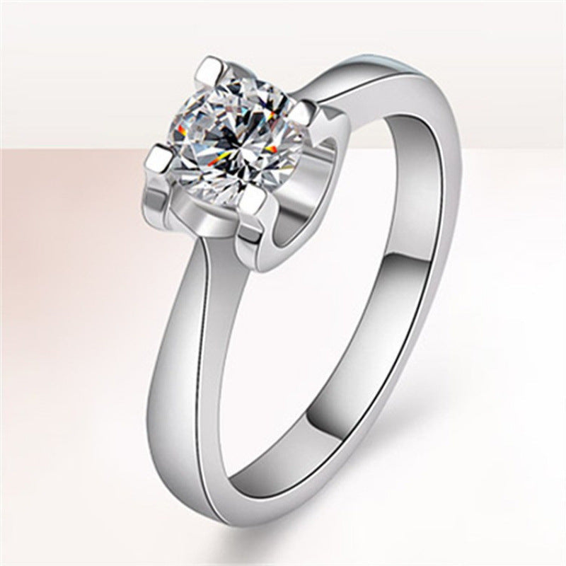 Radiant Hearts Diamond Simulant Adjustable Ring